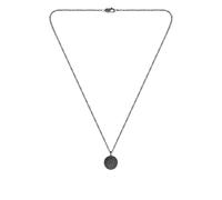 BOSS Jewelry Men's DOUBLE B COIN Collection Necklace in Stainless Steel with a Coin Charm - Available in Silver or Black