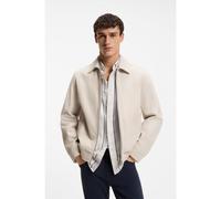 BOSS Blouson jacket in soft suede - Style Josurf, 50556949 Light Grey 42R
