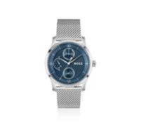 BOSS Blue-dial watch with mesh bracelet - Style PRINCIPLE MASTER, 58565044 Silver tone pcs.