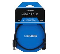 BOSS BMIDI-2-35 - 2ft / 60cm Space-saving 3.5mm TRS to Multi-directional 5-Pin MIDI Cable premium connectivity for pedals