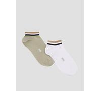 BOSS Bodywear 2 Pack Global Stripe Trainer Socks, Assorted, Size 5.5-8, Men Assorted