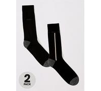 BOSS Bodywear 2 Pack Iconic Socks - Black, Black, Size 39-42, Men Black