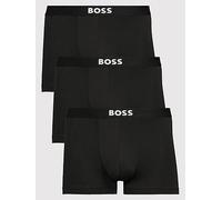 BOSS Bodywear 3 Pack Microfibre Trunks, Black, Size M, Men Black