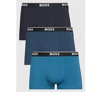 BOSS Bodywear 3 Pack Power Trunks, Multi, Size S, Men Print