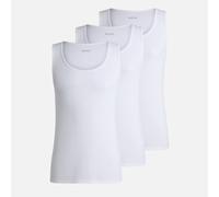 Hugo Boss Men's 3-Pack Classic-Fit Ribbed Tank Top Vests, White - White/White - Size: 40/Regular