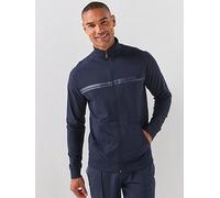 BOSS Bodywear Authentic Lounge Zip Top, Navy, Size Xl, Men Navy