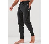 BOSS Cotton-terry tracksuit bottoms with logo print - Style Authentic Pants, 50545565 Black L