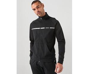 BOSS Bodywear Authentic Track Top, Black, Size L, Men Black