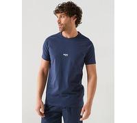 BOSS Bodywear Rn Slim Fit Stripe T-Shirt, Navy, Size S, Men Navy