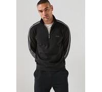BOSS Bodywear Tracksuit 1/4 Zip Top, Black, Size Xl, Men Black