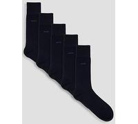 BOSS Boss Bodywear 5 Pack Logo Crew Socks, Navy, Size 43-46, Men Navy
