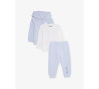 Boss Boss Brand-Print Stretch-Cotton Three-Piece Tracksuit Set 3-18 Months Pale Blue 12 Months