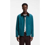 BOSS BOSS BY BECKHAM cotton jacket with contrast collar - Style Cenim_DB, 50562805 Blue 40R