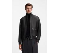 BOSS BOSS BY BECKHAM leather jacket with knit trims - Style Mason_DB, 50569133 Dark Brown 36R