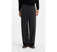 BOSS BOSS BY BECKHAM relaxed-fit trousers in Italian wool - Style 2Plt-Trousers-264_DB, 50572640 Dark Grey 36R