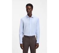 BOSS BOSS BY BECKHAM slim-fit shirt in cotton - Style H-DAVID-spread_DB, 50564427 Light Blue 15