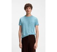 BOSS BOSS BY BECKHAM T-shirt in linen - Style Taut 79_DB, 50560529 Light Blue