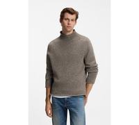 BOSS BOSS BY BECKHAM turtleneck sweater in virgin-wool tweed - Style Firas_DB, 50572094 Light Brown M