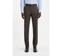 BOSS BOSS BY BECKHAM wool-blend slim-fit suit trousers - Style Suit-Trousers-262_DB, 50563826 Dark Brown 32R