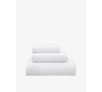 BOSS Cotton bath towel with contrast embroidered logo - Style EDGE Lichen Bath towel 070, BTOW-EDGE White ONESI