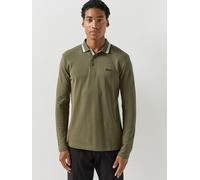 BOSS BOSS Mens Plisy Regular Fit Long Sleeve Polo Shirt, Green, Size 3Xl, Men Green
