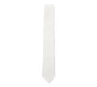 BOSS BOSS ONE Jacquard-structured tie in linen and silk - Style H-TIE CM 7.5 ONE, 50561619 White pcs.