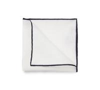 BOSS BOSS ONE Linen pocket square with contrast border - Style H-POCKET SQ. ONE, 50561709 Dark Blue pcs.
