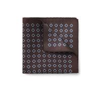 BOSS BOSS ONE Silk pocket square with printed pattern - Style H-POCKET SQ. ONE, 50572111 Dark Brown pcs.