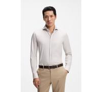 BOSS BOSS ONE Slim-fit shirt in a structured cotton blend - Style H-HANK-SP-B1-C1-261, 50561659 Light Beige 14.5