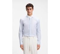 Boss Mens Boss Striped Slim-Fit Cotton Shirt Light/Pastel Blue 15.5