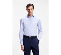 BOSS BOSS ONE Slim-fit shirt in wrinkle-resistant Oxford cotton - Style H-HANK-SP-B1-C1-263, 50567316 Light Blue 17.5