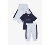 Boss Boss Three Piece Stretch-Cotton Set 3-18 Months Pale Blue 3 Months