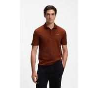 BOSS BOSS x ASTON MARTIN polo shirt in mercerised cotton jacquard - Style C-Prout 180_AM, 50565174 Dark Brown XXXL