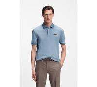 BOSS BOSS x ASTON MARTIN polo shirt in wool-cotton piqué - Style C-Prout 242_AM, 50553789 Light Blue XXXL