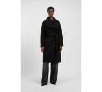 BOSS Bouclé coat with belt and stand collar - Style C_Cayla, 50549084 Black 10