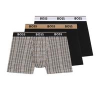 BOSS Boxer Man Stretch Cotton Pack Of Three 50531685 Black Patterned