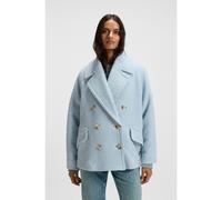 BOSS Boxy-fit Caban coat with bouclé texture - Style C_Cabani, 50548664 Light Blue 8