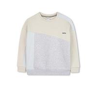 BOSS Boys Colour Block Sweatshirt, Cream, Size 10 Years Cream