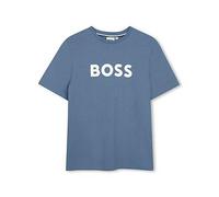 BOSS Boys Large Logo Short Sleeve T-shirt, Blue, Size 6 Years Blue