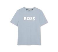 BOSS Boys Large Logo Short Sleeve T-shirt, Light Blue, Size 6 Years Light Blue