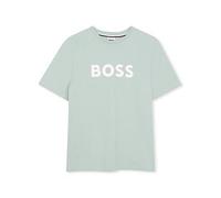 BOSS Boys Large Logo Short Sleeve T-shirt, Light Green, Size 12 Years Light Green