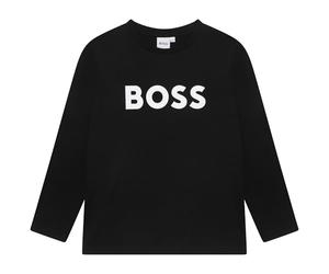 BOSS Boys Large Logo T-Shirt Junior Black 14 Years