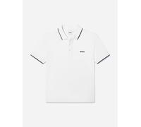 BOSS Boys Logo Polo Shirt in White - White - 5 Yrs