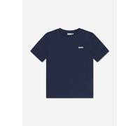 Boss Boys Logo Print T-Shirt in Navy - Blue - Size 10Y
