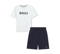 BOSS Boys Logo T-shirt And Short Set, Light Green, Size Age: 10 Years Light Green