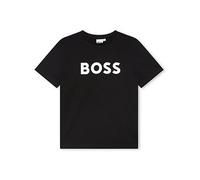 BOSS Boys Short Sleeve Large Logo T-shirt, Black, Size 12 Years Black
