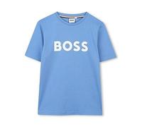 BOSS Boys Short Sleeve Large Logo T-Shirt - Blue, Blue, Size 6 Years Blue