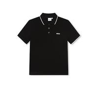 BOSS Boys Short Sleeve Logo Polo, Black, Size 10 Years Black