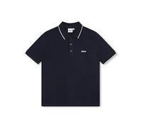 BOSS Boys Short Sleeve Logo Polo - Navy, Navy, Size 10 Years Navy
