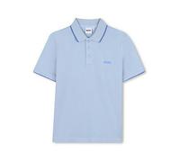 BOSS Boys Short Sleeve Logo Polo Shirt, Light Blue, Size 14 Years Light Blue